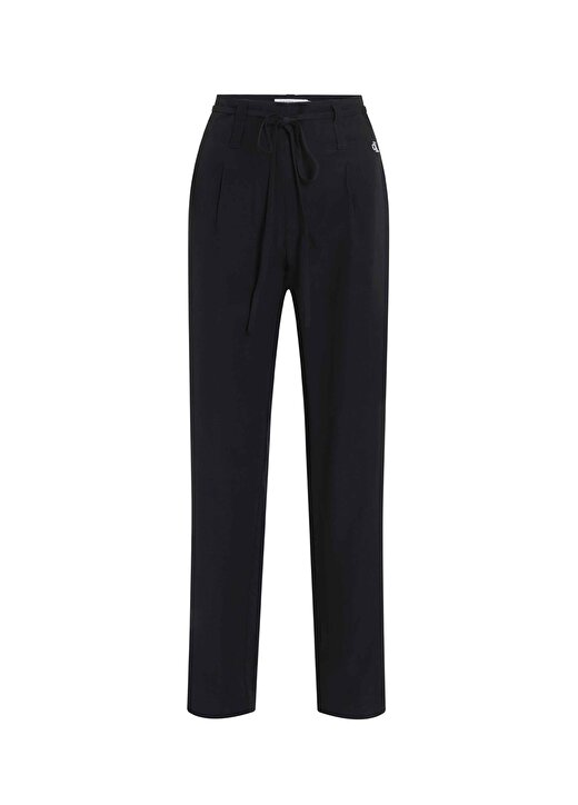 Calvin Klein Jeans Bağlamalı Bel Normal Siyah Kadın Pantolon J20J223119BEH 1