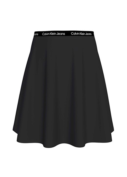 Calvin Klein Jeans Yüksek Bel Siyah Kadın Düz Kısa Etek J20J223143BEH 1