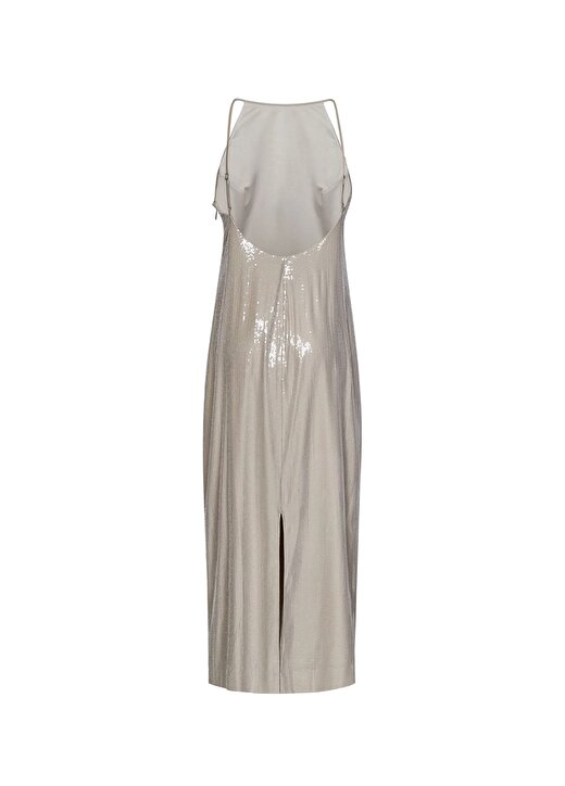 Calvin Klein Klasik Yaka Düz Gri Midi Kadın Elbise K20K206166PA8 3