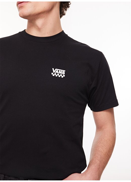 Vans Siyah Yuvarlak Yaka T-Shirt VN0A7TLGBLK1 LEFT CHEST LOGO II 4