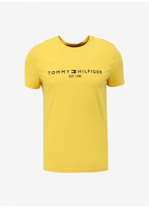 Tommy Hilfiger Bisiklet Yaka Sarı Erkek T-Shirt MW0MW11797 1
