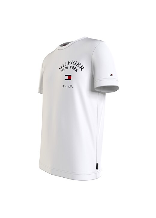Tommy Hilfiger Bisiklet Yaka Beyaz Erkek T-Shirt MW0MW33689 3
