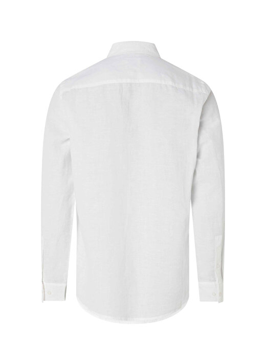 Calvin Klein Slim Fit Düğmeli Yaka Beyaz Erkek Gömlek K10K108664YAF 2