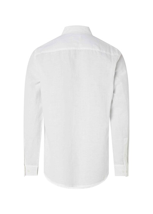 Calvin Klein Slim Fit Düğmeli Yaka Beyaz Erkek Gömlek K10K108664YAF 2