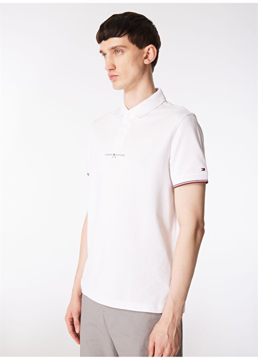 Tommy Hilfiger Beyaz Erkek Polo T-Shirt MW0MW34841 3