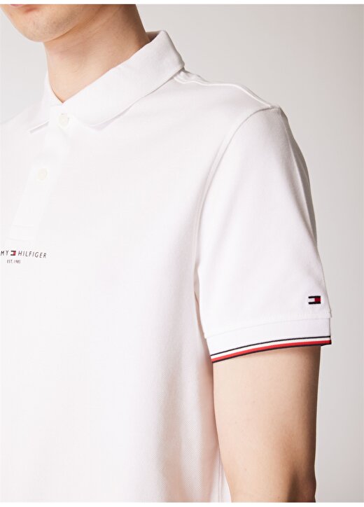 Tommy Hilfiger Beyaz Erkek Polo T-Shirt MW0MW34841 4