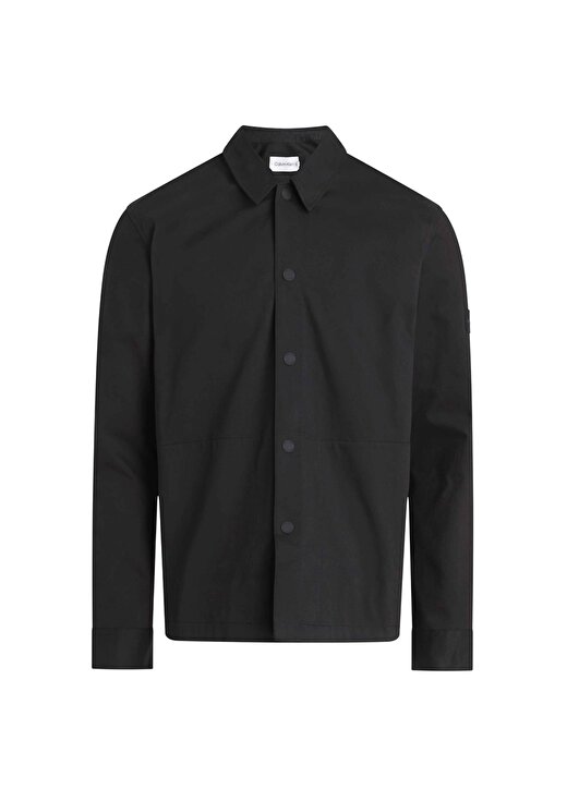 Calvin Klein Slim Fit Düğmeli Yaka Siyah Erkek Gömlek K10K112315BEH 1
