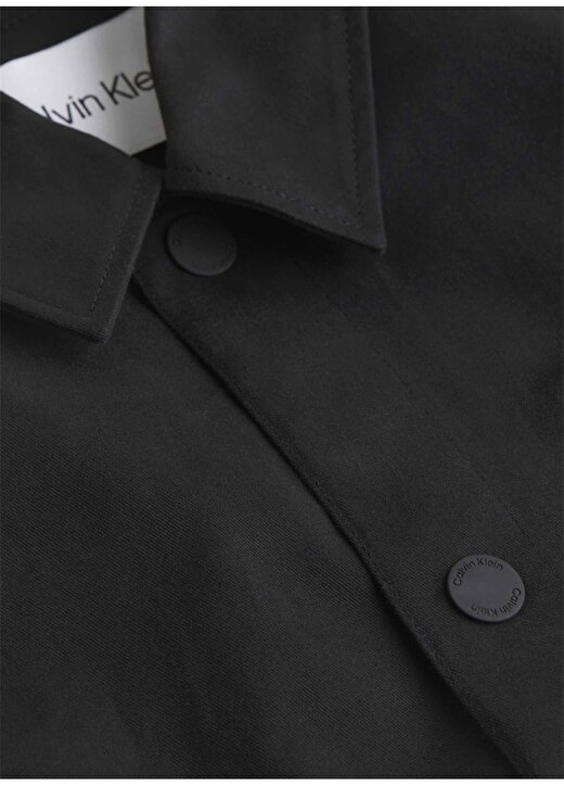 Calvin Klein Slim Fit Düğmeli Yaka Siyah Erkek Gömlek K10K112315BEH 2