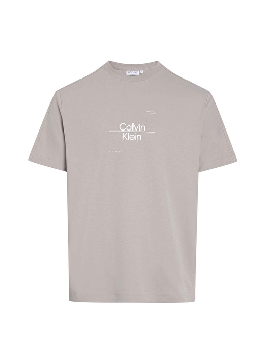 Calvin Klein Bisiklet Yaka Gri Erkek T-Shirt K10K112489PAN 1