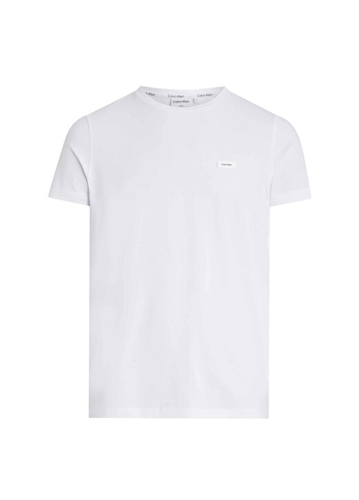 Calvin Klein Bisiklet Yaka Beyaz Erkek T-Shirt K10K112724YAF 1