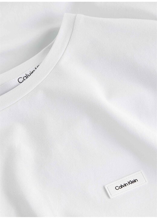 Calvin Klein Bisiklet Yaka Beyaz Erkek T-Shirt K10K112724YAF 2