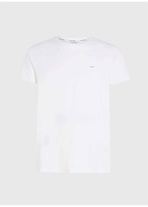 Calvin Klein Bisiklet Yaka Beyaz Erkek T-Shirt K10K112724YAF 3
