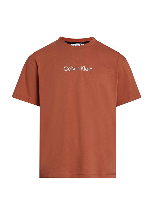 Calvin Klein Bisiklet Yaka Turuncu Erkek T-Shirt K10K111346S0B 1