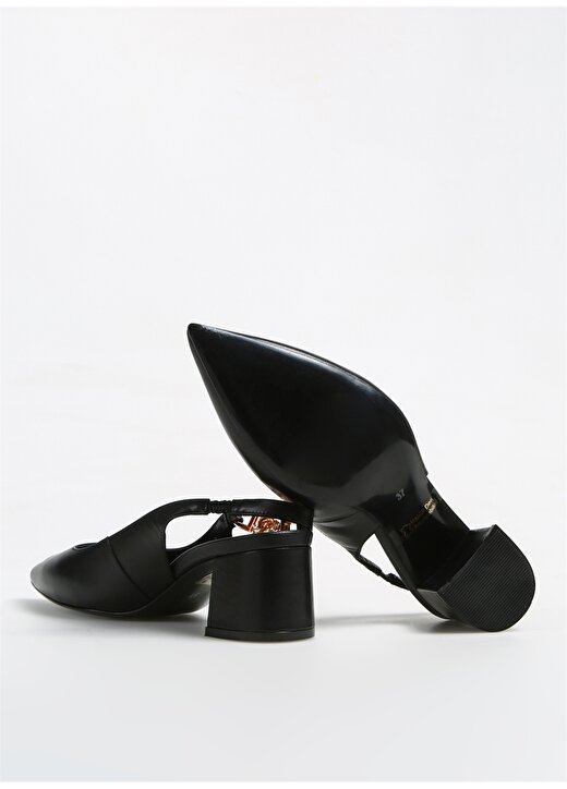 George Hogg Siyah Kadın Süet Topuklu Ayakkabı P19044001-4SS 4
