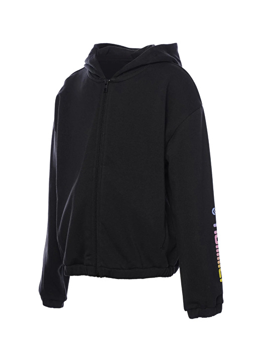 Hummel Kapüşon Yaka Düz Siyah Kadın Eşofman Üstü 921783-2001-HMLJAZZ ZIP HOODIE 2