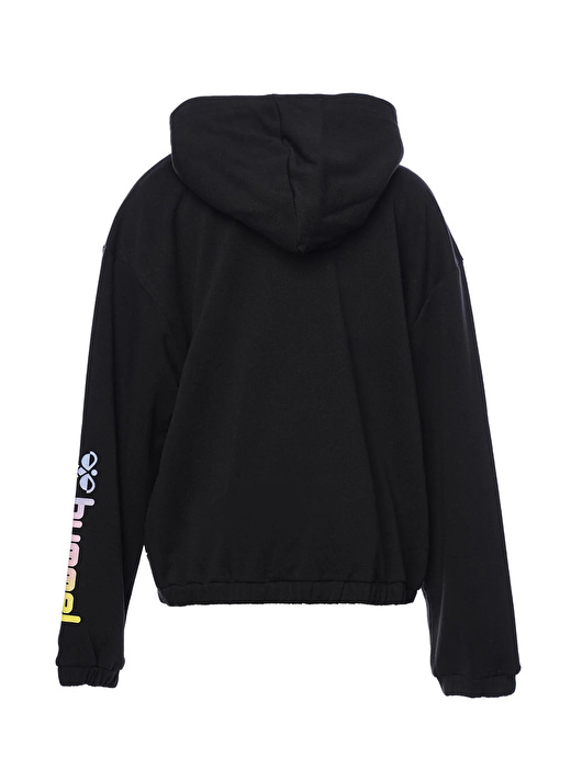 Hummel Kapüşon Yaka Düz Siyah Kadın Eşofman Üstü 921783-2001-HMLJAZZ ZIP HOODIE 4