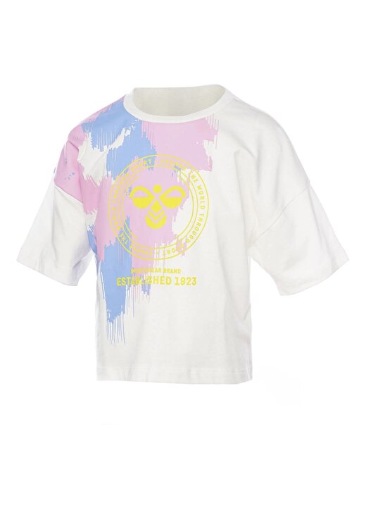 Hummel Desenli Beyaz Kız Çocuk T-Shirt 911827-9003-HMLMIN T-SHIRT S/S 1