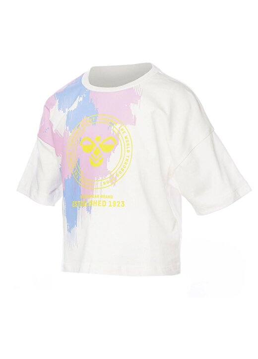 Hummel Desenli Beyaz Kız Çocuk T-Shirt 911827-9003-HMLMIN T-SHIRT S/S 2