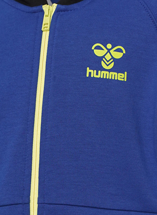 Hummel Kapüşon Yaka Düz Siyah - Lacivert Erkek Eşofman Üstü 921801-7788-HMLLUTHER ZIP HOODIE 3