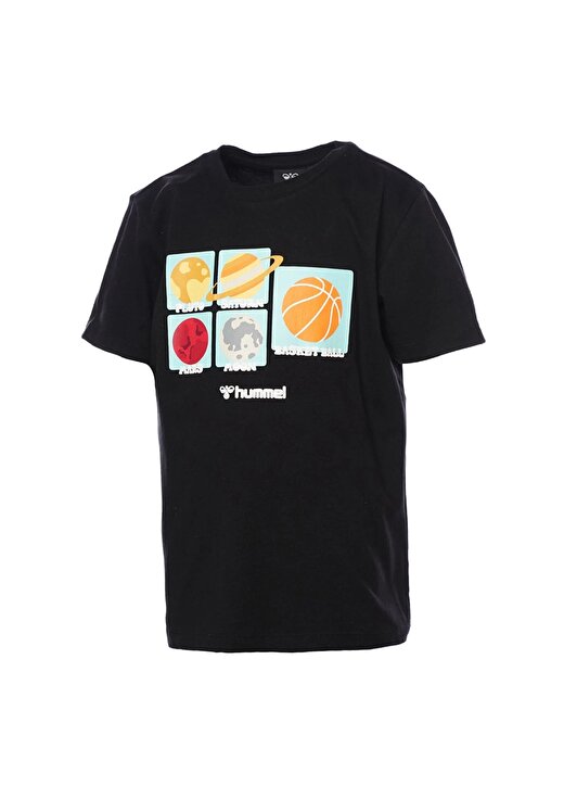 Hummel Baskılı Siyah Erkek T-Shirt 911795-2001-HMLDRACO T-SHIRTS S/S 2