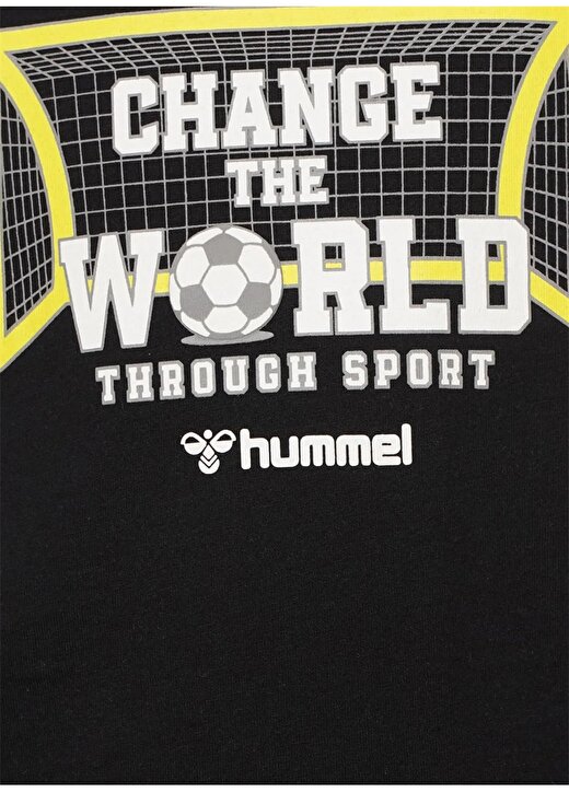 Hummel Baskılı Siyah Erkek T-Shirt 911852-2001-HMLRON T-SHIRT S/S 3