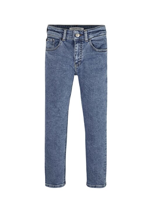 Calvin Klein DAD ESSENTIAL BLUE Normal Bel İndigo Erkek Denim Pantolon 1
