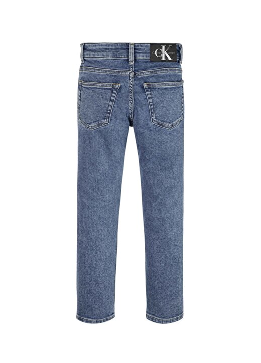 Calvin Klein DAD ESSENTIAL BLUE Normal Bel İndigo Erkek Denim Pantolon 2