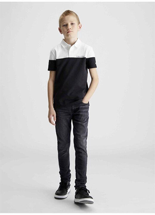 Calvin Klein SKINNY OPTIC BLACK Normal Bel Siyah Erkek Denim Pantolon 1