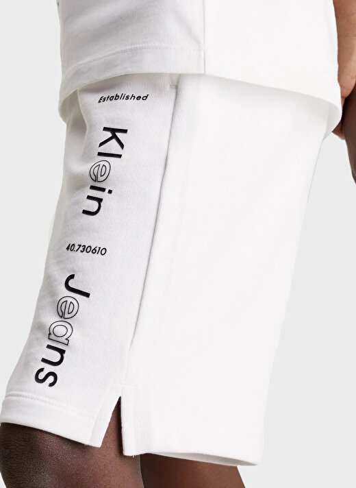 Calvin Klein Normal Beyaz Erkek Şort MAXI INST.LOGO RLXD SHORTS 3