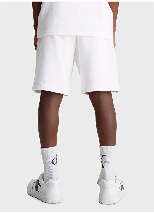 Calvin Klein Normal Beyaz Erkek Şort MAXI INST.LOGO RLXD SHORTS 4