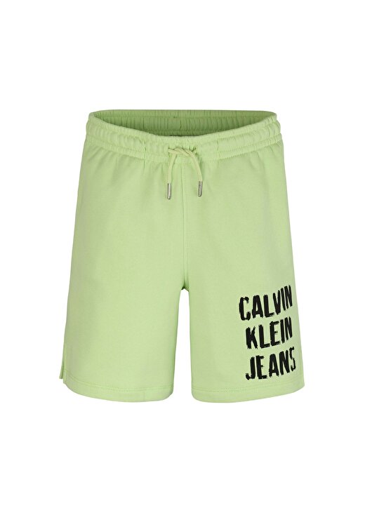 Calvin Klein Normal Yeşil Erkek Şort PIXEL LOGO RELAXED SHORTS 2