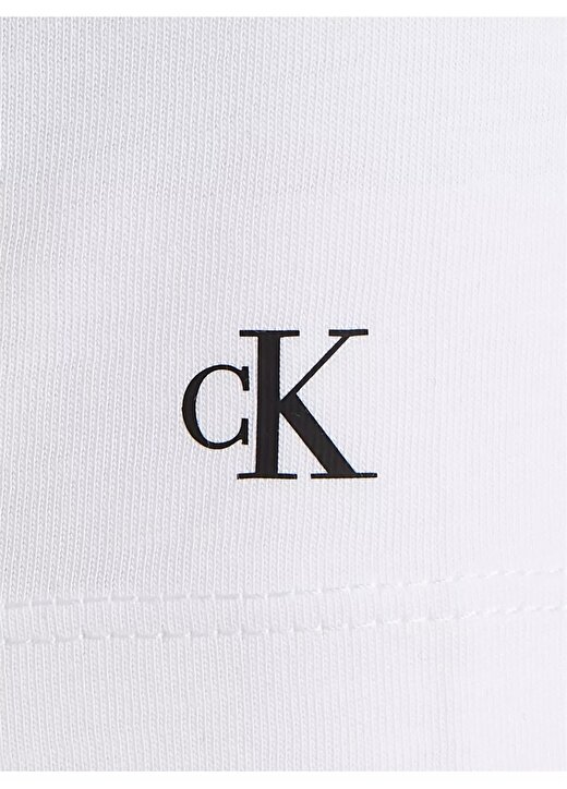 Calvin Klein Beyaz Kız Çocuk T-Shirt CHEST INST. LOGO SS T-SHIRT 3