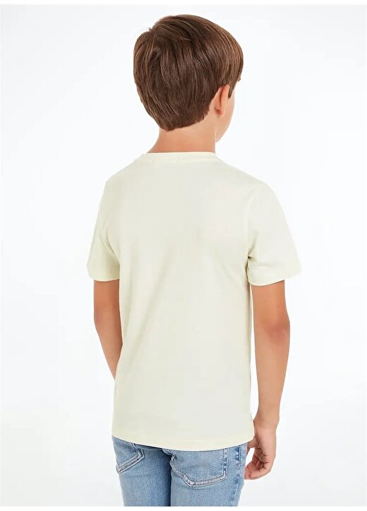 Calvin Klein Baskılı Beyaz Erkek Çocuk T-Shirt SERENITY MONOGRAM SS T-SHIRT 4