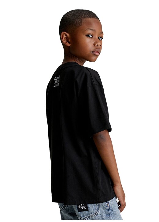 Calvin Klein Baskılı Siyah Erkek T-Shirt MAXI INST.LOGO RLXD SS T-SHIRT 4