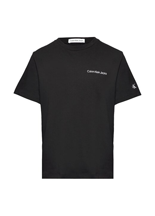 Calvin Klein Baskılı Siyah Erkek Çocuk T-Shirt CHEST INST. LOGO SS T-SHIRT 1