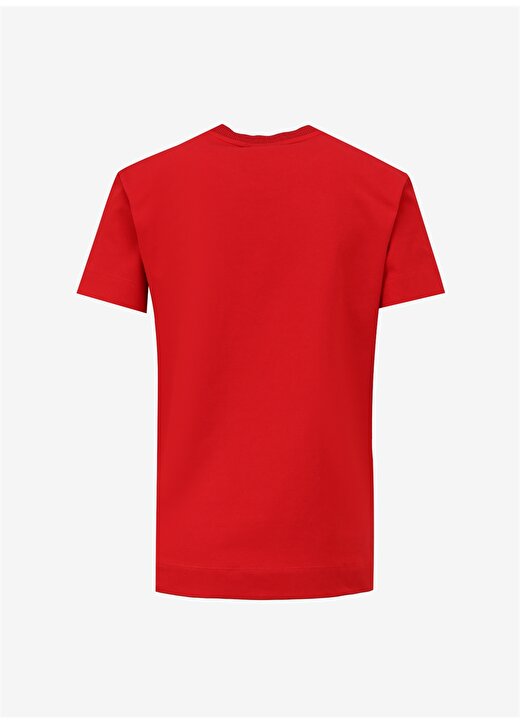 Brooks Brothers Bisiklet Yaka Kırmızı Kadın T-Shirt Logo Nakışlı Basic Tshirt 2