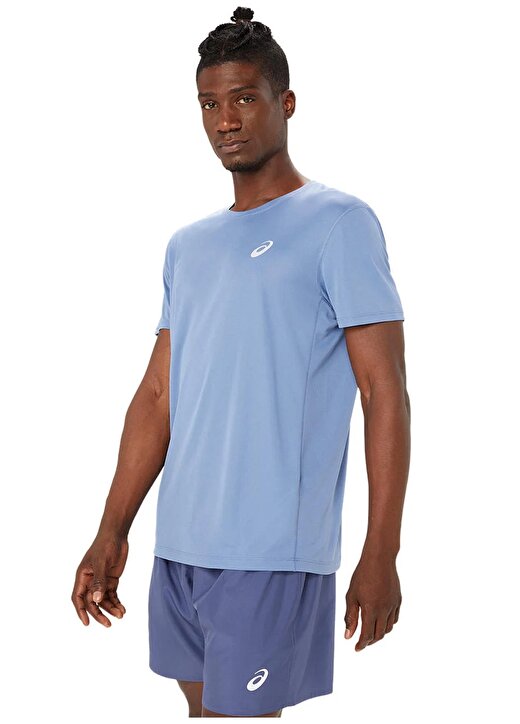 Asics Mavi - Beyaz Erkek T-Shirt 2011C341-404CORE SS TOP 2