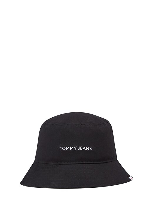 Tommy Jeans Siyah Kadın Şapka TJW LINEAR LOGO BUCKET HAT 2