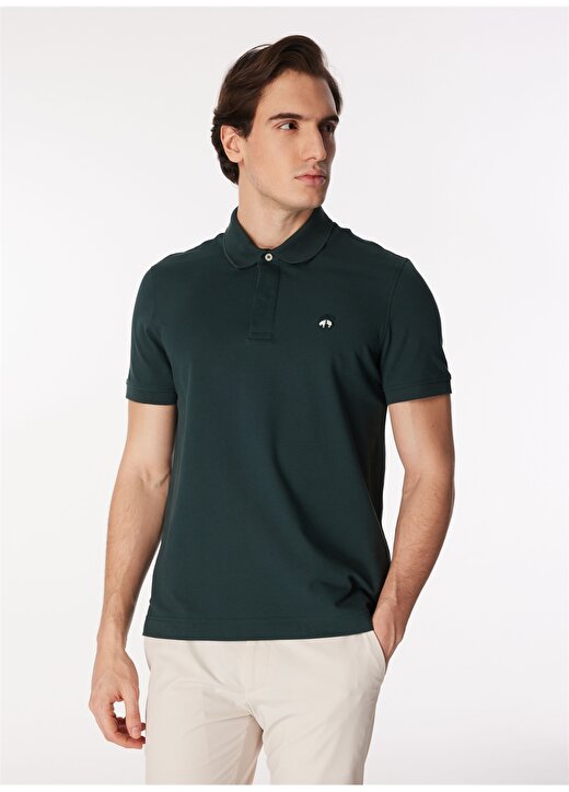 Brooks Brothers Polo Yaka Koyu Yeşil Erkek T-Shirt BBSP23MTS019 2