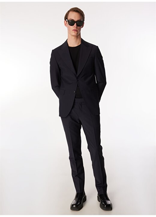 Brooks Brothers Normal Bel Slim Fit Lacivert Erkek Takım Elbise BBSS24MSU013 2