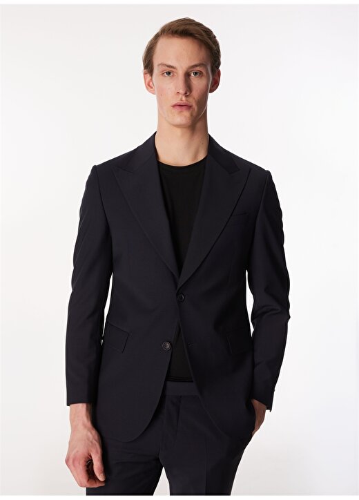 Brooks Brothers Normal Bel Slim Fit Lacivert Erkek Takım Elbise BBSS24MSU013 3
