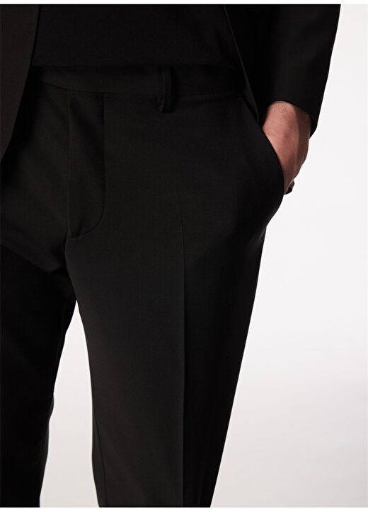 Brooks Brothers Normal Bel Slim Fit Siyah Erkek Takım Elbise BBSS24MSU011 4