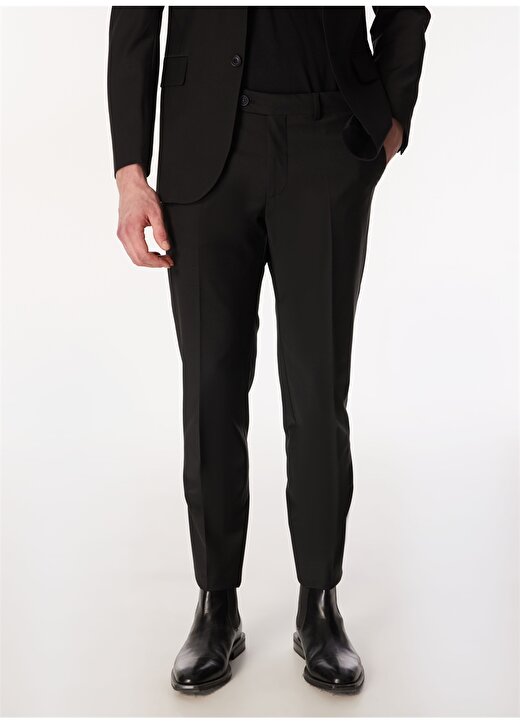Brooks Brothers Normal Bel Slim Fit Siyah Erkek Takım Elbise BBSS24MSU013 3