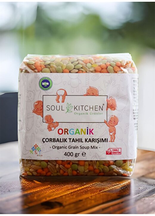 Soul Kitchen Organik Ürünler Organik Bebek Çorbalık Tahıl Karışımı 400Gr 1