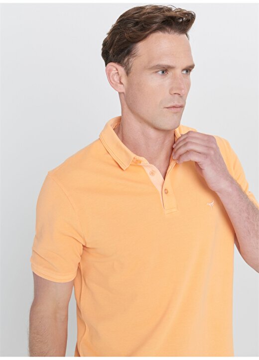 Altınyıldız Classics Polo Yaka Turuncu Erkek T-Shirt 4A4823200066 4