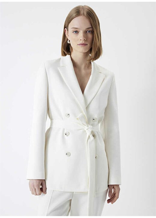 İpekyol Normal Kırık Beyaz Kadın Ceket IS1240005064096 1