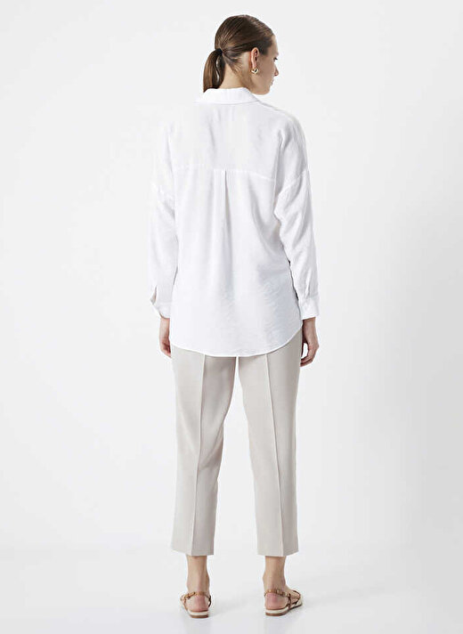 İpekyol Gömlek Yaka Kırık Beyaz Kadın Bluz IS1240025133096 3