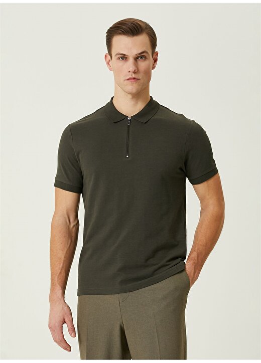 Network Haki Erkek Slim Fit Polo T-Shirt 1090399 1