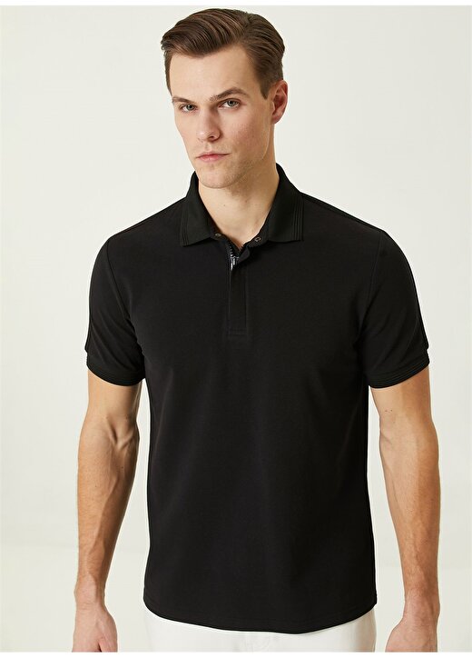 Network Siyah Erkek Slim Fit Polo T-Shirt 1090805 2