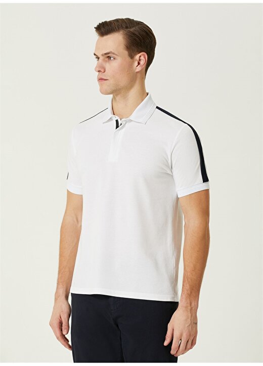 Network Beyaz Erkek Slim Fit Polo T-Shirt 1090805 4